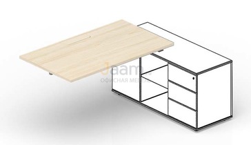 Мебель для персонала Стол для крепления к сервисной опорной тумбе (меламиновый аутлет) STPM126FU