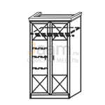 Мебель для гостиниц Офисный шкаф двухдверный для одежды и белья ГР 120 ОАТ