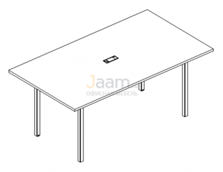 Стол для переговоров Стол для переговоров на металлокаркасе DUE Б2 124 БП