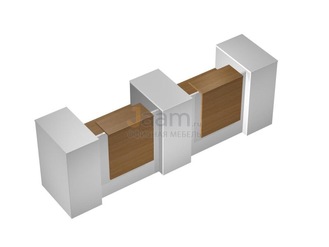 Стойка ресепшн Стойка прямая с 2-мя вырезами КВ 0815 БН