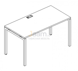 Мебель для персонала Стол письменный на металлокаркасе DUE Б2 023 БП