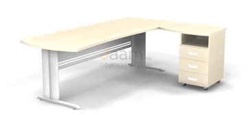 Мебель для персонала Угловое рабочее место на L-обр. каркасе правое B190/1