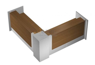 Стойка ресепшн Стойка угловая с 2-мя вырезами правая КВ 0811