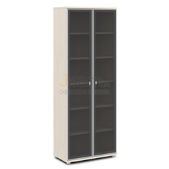 Мебель для персонала Шкаф со стеклом в алюминиевом профиле V-611