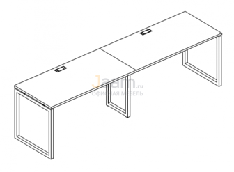 Мебель для персонала Рабочая станция на металлокаркасе QUATTRO Б4 003-2 БП