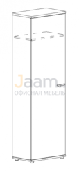 Мебель для персонала Шкаф для одежды узкий 9308 БП