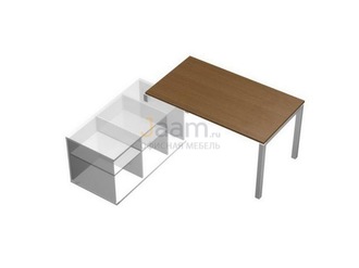 Мебель для персонала Стол рабочий (160) на опорной тумбе левой (БЕЗ ТУМБЫ) КВ 0114